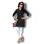 Women's Cotton Kurtis (Black, M)