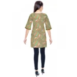 Women's Rayon Kurtis (Green, Multi, S)