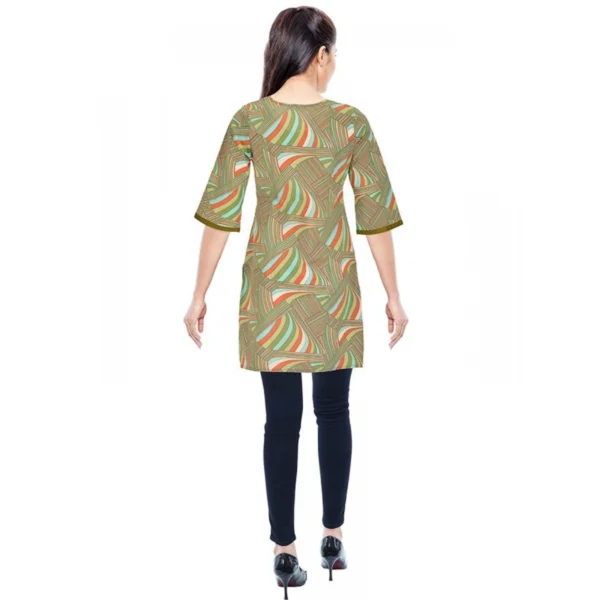 Women's Rayon Kurtis (Green, Multi, S)
