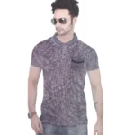 Mens Hosiery Mix Striped Men Tshirts (Blue, S)
