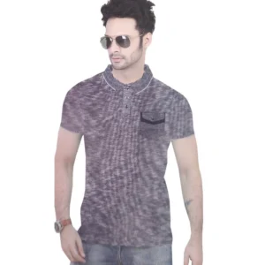 Mens Hosiery Mix Striped Men Tshirts (Blue, S)