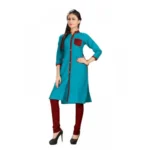 Women's Cotton Kurtis (Blue, Maroon, L)