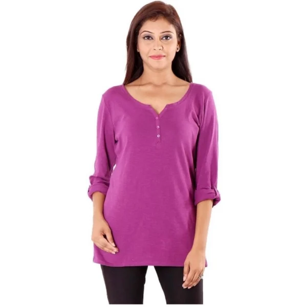 Women's Tops Cotton,Banian Kurtis (Purple, S)