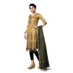 Women's Jam Cotton Unstitched Salwar-Suit Material With Dupatta (Mustrad, 2-2.5mtrs)