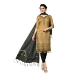 Women's Jam Cotton Unstitched Salwar-Suit Material With Dupatta (Mustrad, 2-2.5mtrs)
