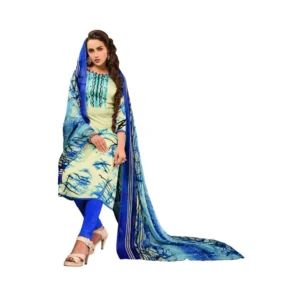 Women's Cotton Unstitched Salwar-Suit Material With Dupatta (Multi, 2-2.5mtrs)