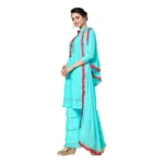 Women's Jam Cotton Unstitched Salwar-Suit Material With Dupatta (Sky Blue, 2-2.5mtrs)