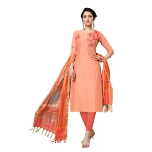 Women's Jam Cotton Unstitched Salwar-Suit Material With Dupatta (Pige , 2-2.5mtrs)
