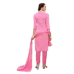 Women's Cotton Unstitched Salwar-Suit Material With Dupatta (Pink, 2-2.5mtrs)