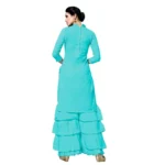 Women's Jam Cotton Unstitched Salwar-Suit Material With Dupatta (Sky Blue, 2-2.5mtrs)