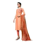 Women's Jam Cotton Unstitched Salwar-Suit Material With Dupatta (Pige , 2-2.5mtrs)