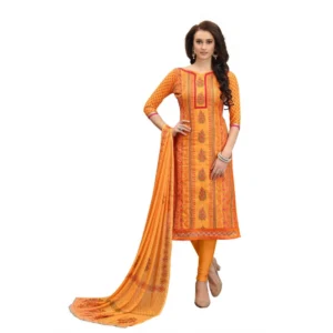 Women's Cotton Unstitched Salwar-Suit Material With Dupatta (Multi, 2-2.5mtrs)