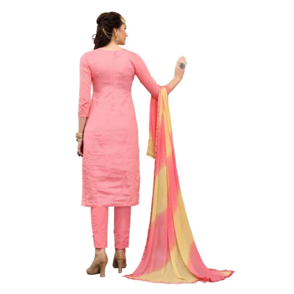 Women's Cotton Unstitched Salwar-Suit Material With Dupatta (Pige , 2-2.5mtrs)