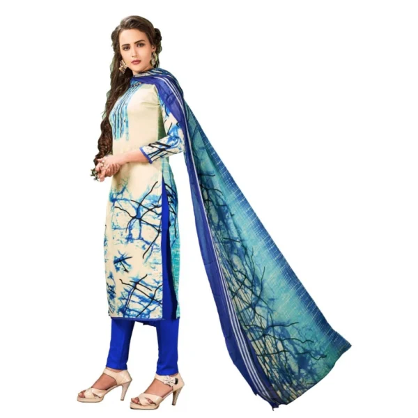 Women's Cotton Unstitched Salwar-Suit Material With Dupatta (Multi, 2-2.5mtrs)