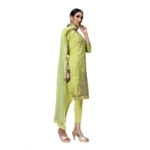 Women's Cotton Unstitched Salwar-Suit Material With Dupatta (Green, 2-2.5mtrs)