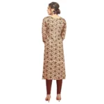Women's Cotton Unstitched Salwar-Suit Material With Dupatta (Brown, 2-2.5mtrs)