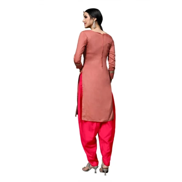 Women's Cotton Unstitched Salwar-Suit Material With Dupatta (Pige , 2-2.5mtrs)