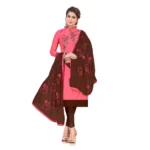 Women's Modal Silk Unstitched Salwar-Suit Material With Dupatta (Pige , 2-2.5mtrs)