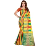 Women's Banarasi silk Saree with Blouse (Multi, 5-6 Mtrs)