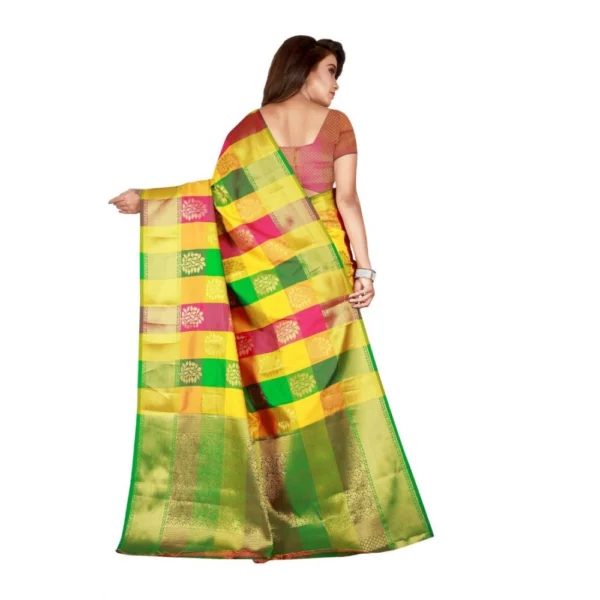 Women's Banarasi silk Saree with Blouse (Multi, 5-6 Mtrs)