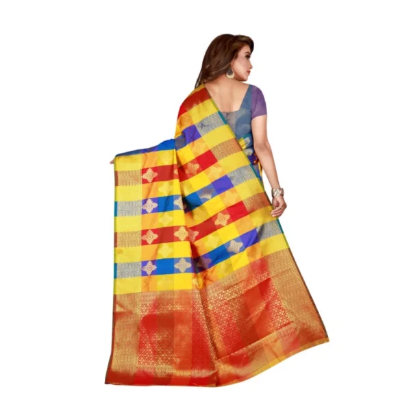 Women's Banarasi silk Saree with Blouse (Multi, 5-6 Mtrs)