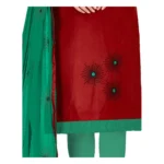 Women's Glaze Cotton Unstitched Salwar-Suit Material With Dupatta (Maroon, 2 Mtr)