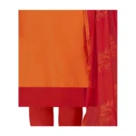 Women's Modal Silk Unstitched Salwar-Suit Material With Dupatta (Orange, 2 Mtr)