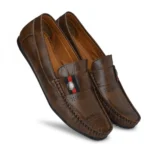 Men Brown Color Leatherette Material Casual Loafers