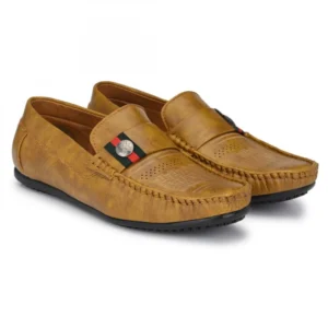 Men Beige,Tan,Brown Color Leatherette Material Casual Loafers