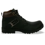 Men Black Color Synthetic Material Casual Boots