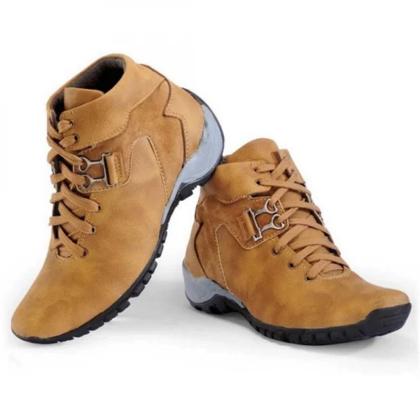 Men Tan Brown Color Synthetic Material Casual Boots