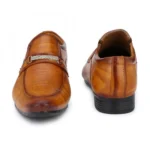 Men Tan Brown Color Nappa Leather Material Casual Formal Shoes