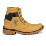 Men Brown Color Leatherette Material Casual Long Boots