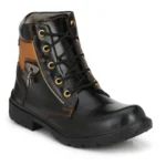 Men Black,Tan Brown Color Leatherette Material Casual Long Boots