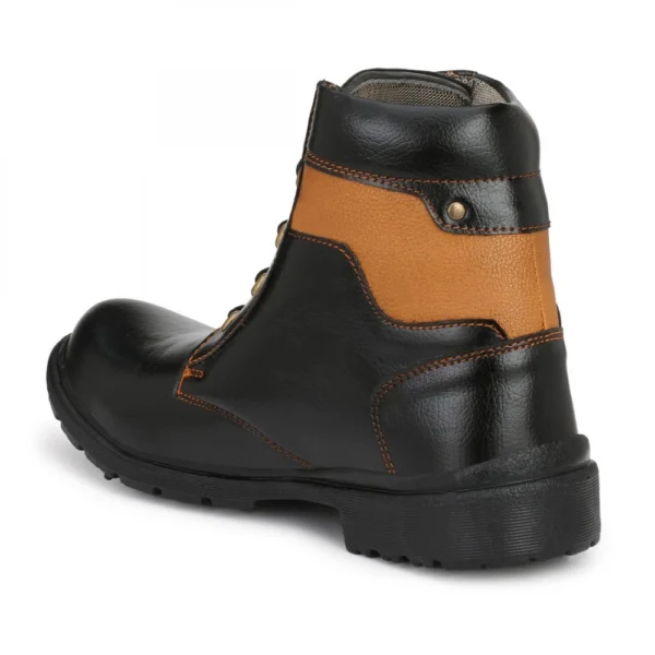 Men Black,Tan Brown Color Leatherette Material Casual Long Boots