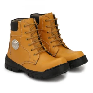 Men Brown Color Leatherette Material Casual Long Boots