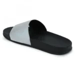 Women Silver Color Synthetic Material Casual Sliders