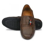 Men Brown Color Leatherette Material Casual Loafers