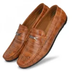 Men Tan Brown Color Leatherette Material Casual Loafers