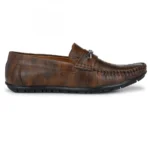 Men Brown Color Leatherette Material Casual Loafers