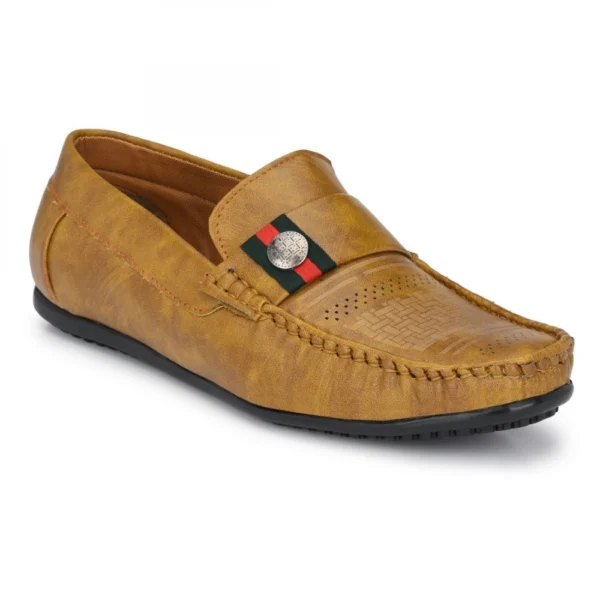 Men Beige,Tan,Brown Color Leatherette Material Casual Loafers