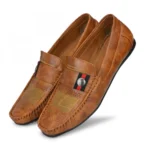 Men Tan,Brown Color Leatherette Material Casual Loafers