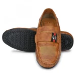 Men Tan,Brown Color Leatherette Material Casual Loafers