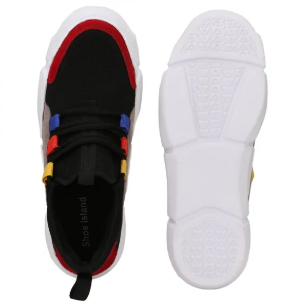 Men Black Color Canvas Material Casual Sneakers
