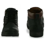 Men Black Color Synthetic Material Casual Boots