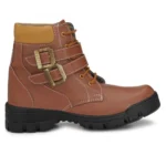 Men Brown Color Leatherette Material Casual Long Boots