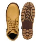 Men Brown Color Leatherette Material Casual Long Boots