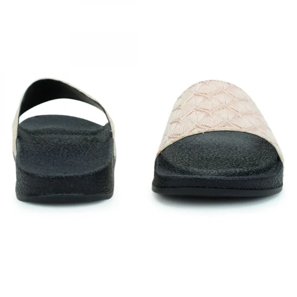 Women Beige Color Synthetic Material Casual Sliders
