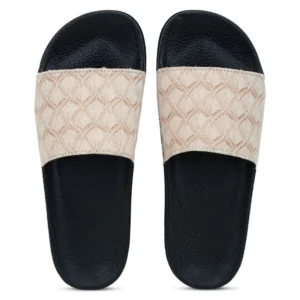 Women Beige Color Synthetic Material Casual Sliders