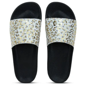 Women White Color Synthetic Material Casual Sliders